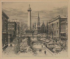 Winter, Mount Vernon Place, c. 1930 [ MSA SC 5980-1-22]